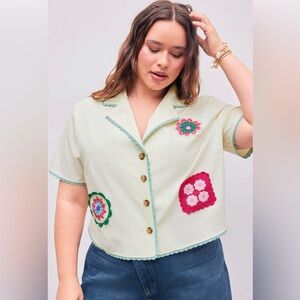 CIDER Electric Bloom 2025 Ruby Marino Floral Shirt